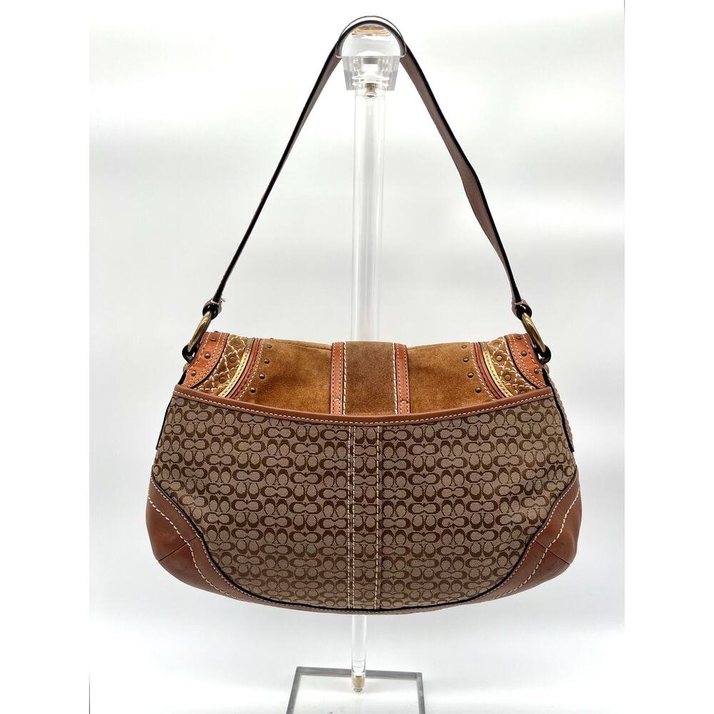 COACH SOHO Y2K Signature Studded Suede and Leather, Micro C, RARE - Picture 6 of 14